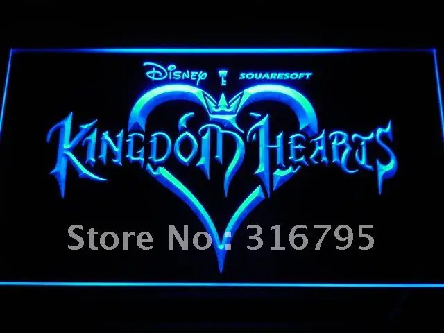 E039 видеоигра Kingdom Hearts Sora светодиодные неоновые световые вывески с переключателем