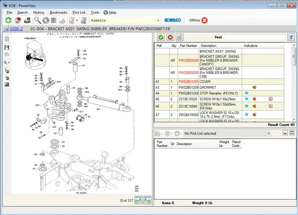 Детали Kobelco каталог 2012 PowerView + встроенное видео Разблокировка на многих