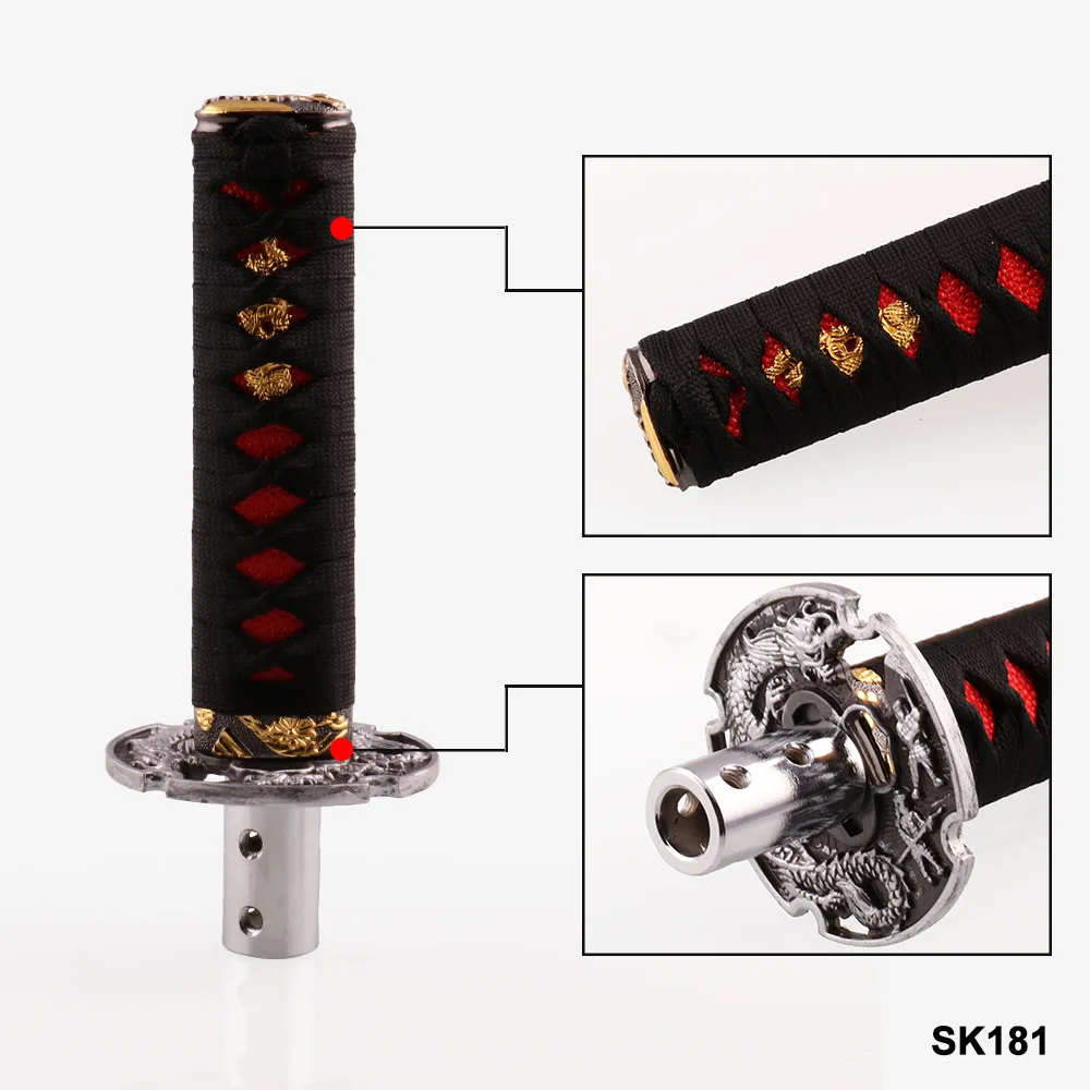 Jdm короткая самурая серебряный дракон меч ручка переключения 152mm205mm Metal Weighted