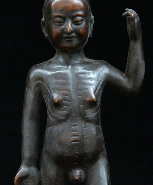 9 &quotКитайская династия чистая бронза Мужская сексуальная медицинская