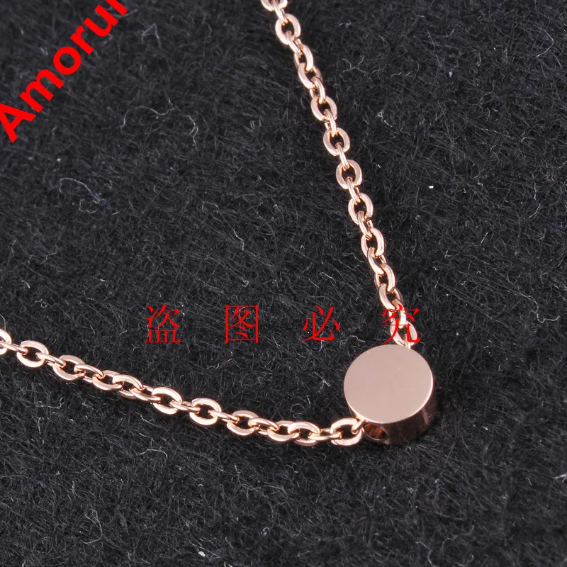 Розовое золото/серебряный Цветной Круг Воротник Ожерелье Круглый Bean Point Collier