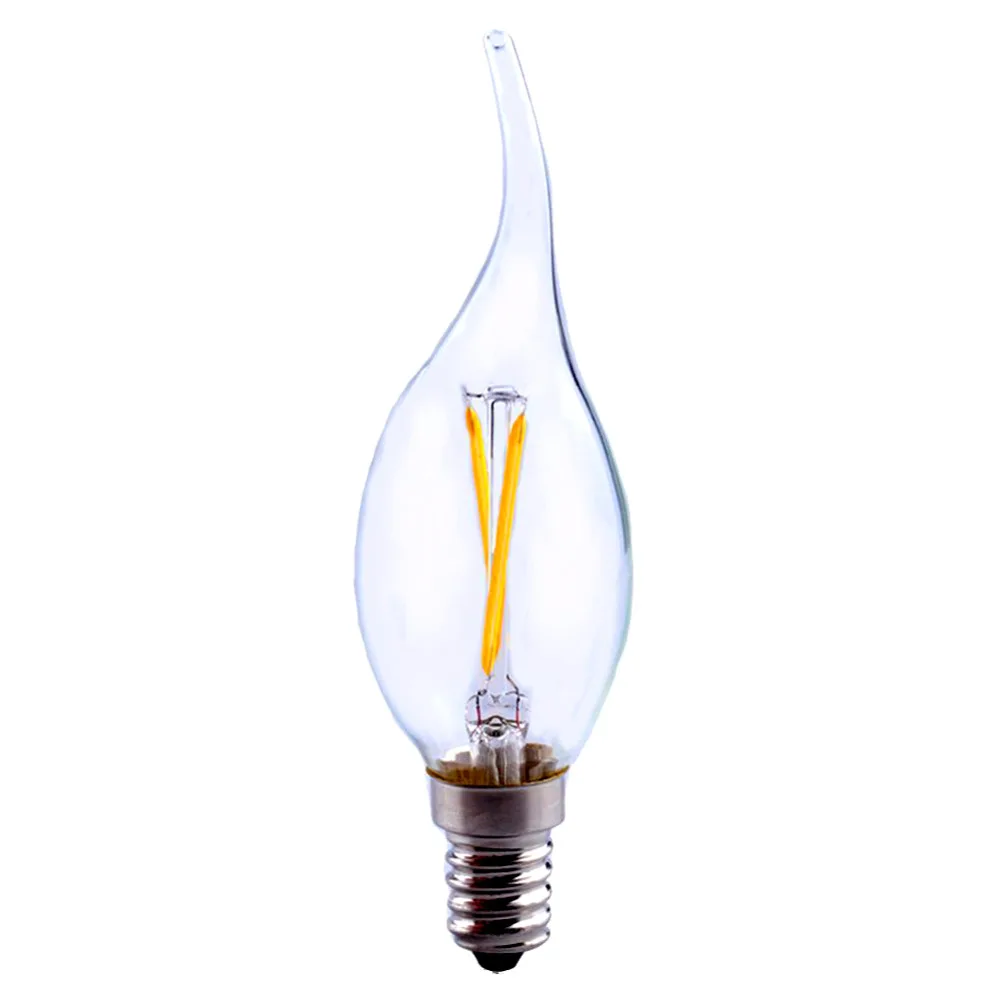 Эдисон Ретро накаливания LED E14 E27 2 Вт 4 6 8 Свеча света точечная Лампа