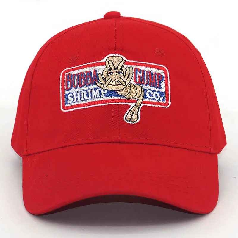 Красный Весенне-летняя бейсбольная Кепка с вышивкой BUBBA GUMP, хлопковая Регулируемая Кепка gump, бейсболка в стиле хип-хоп - Цвет: Красный