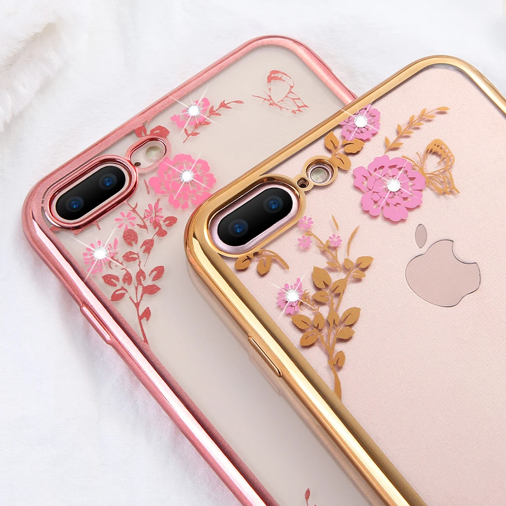 Sexy Kisscase покрытие цветочным рисунком чехол для iPhone 5S 5 SE 4S 4 пикантные блестящие