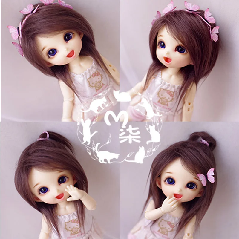 1 шт. аксессуары для кукол sbjd 6 цветов парик BJD 1/8 1/12|bjd wig|bjd wig 1/8dolls accessories |