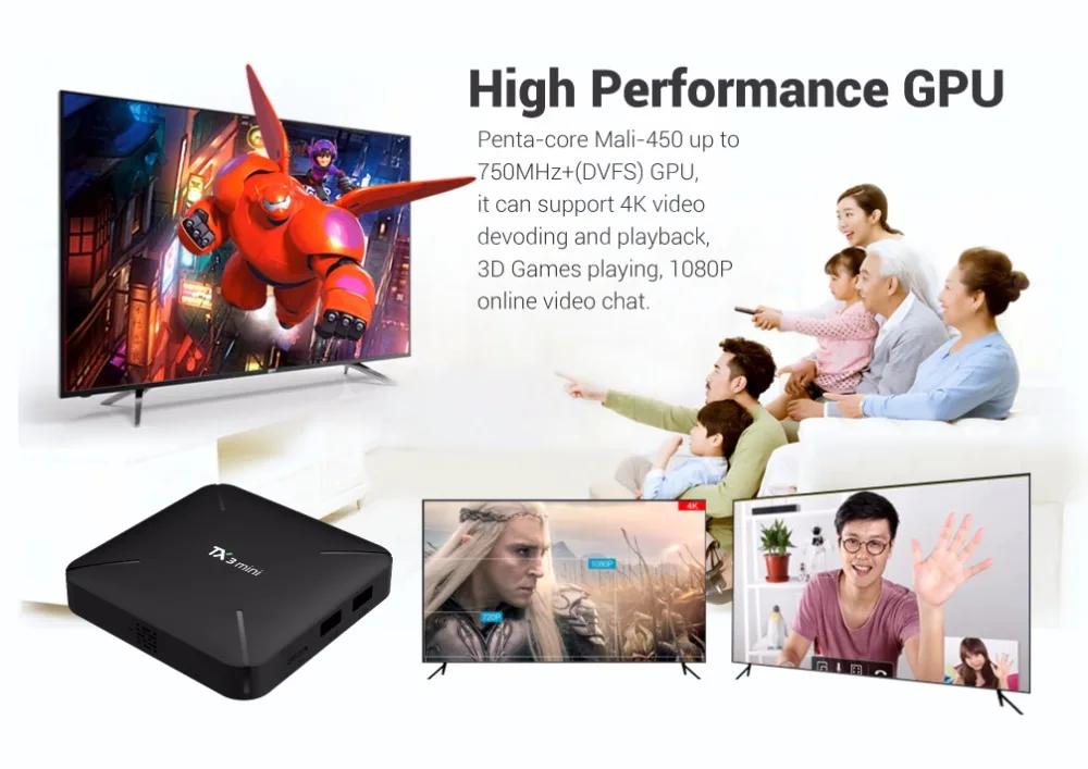 TX3 мини H Android 8,1 4K tv BOX Amlogic S905W 1 ГБ/16 ГБ 2G/16G 2,4G wifi H.265 VP9 UHD HDMI 2,0 Smart медиаплеер 5 шт./лот