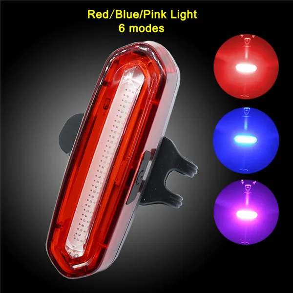 3 Color LED Велосипед задний фонарь USB Перезаряжаемые для MTB велосипеда дороги задних свет Водонепроницаемый ночного Велоспорт безопасности предупреждение светодиодный светильник TL2251 - Цвет: 3 Color LED
