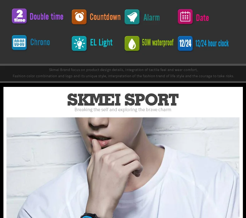 SKMEI мужские часы спортивные часы обратного отсчета золотые мужские часы с будильником цифровые наручные часы водонепроницаемые Relogio Masculino Montre Hommes