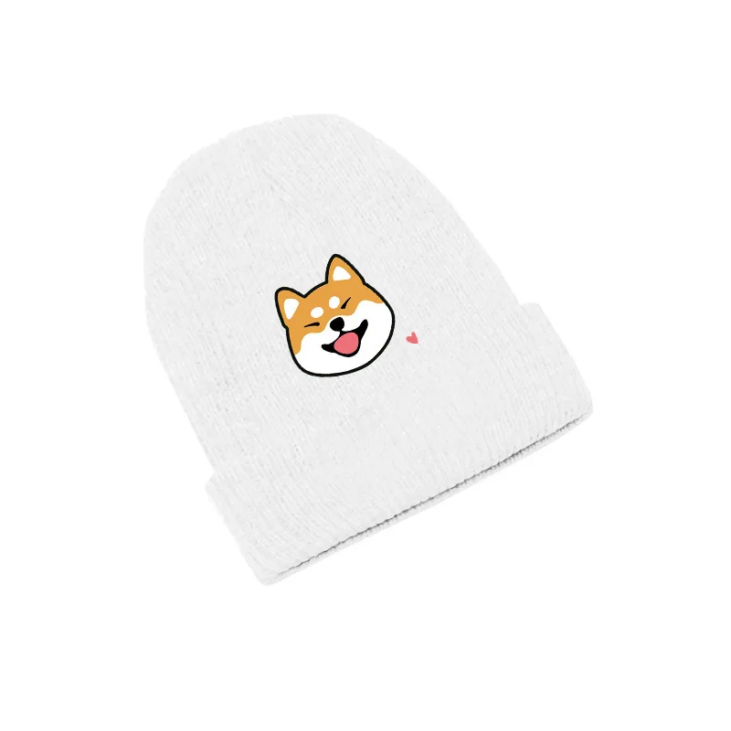 Style 2 Шиба ину собака Doge милые Skullies шапки вязаные шапочки зимние теплые шапки для мужчин женщин мальчиков девочек подарок эластичный - Цвет: Style 2
