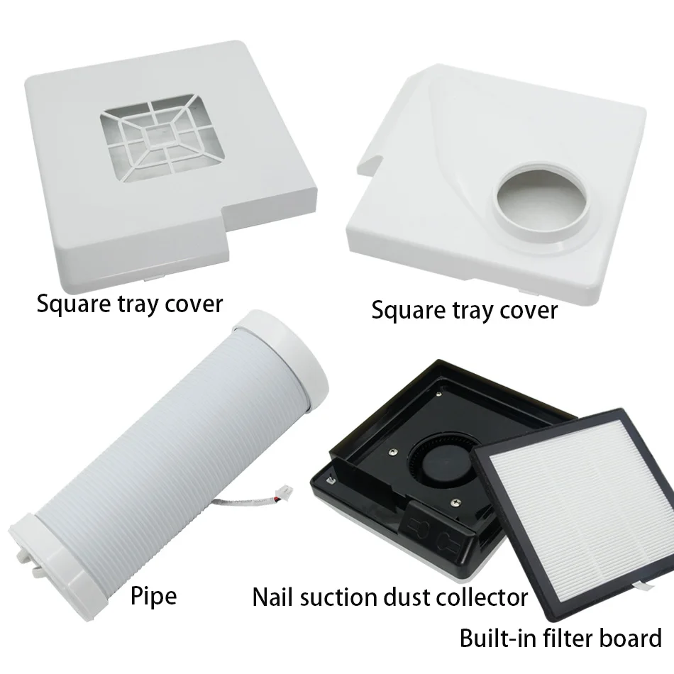 60W 3 LED Light Nail Dust Collector Machine Nail Vacuum For Manicure Vacuum Cleaner Nail Art Nail Fan Dust Suction