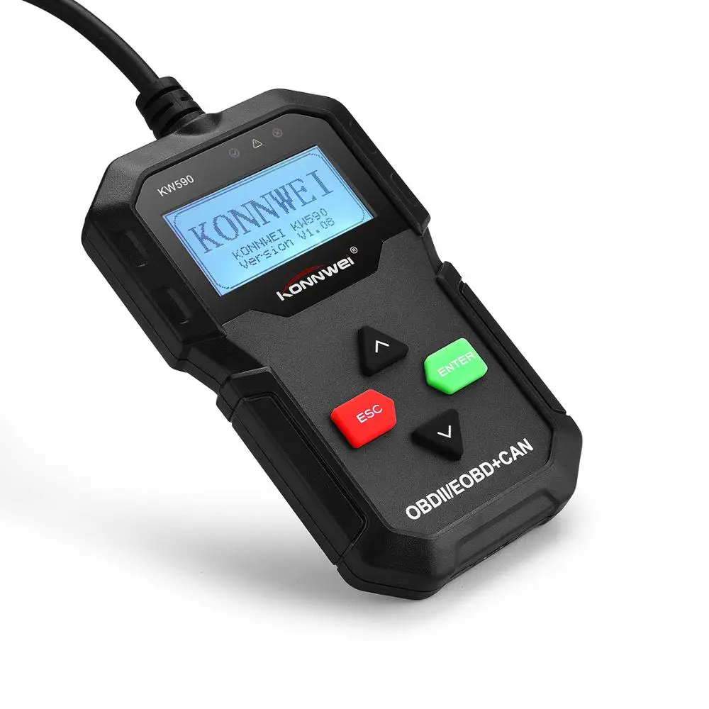 KONNWEI KW590 поддержка многоязычных функций ODB2 автоматический считыватель кодов