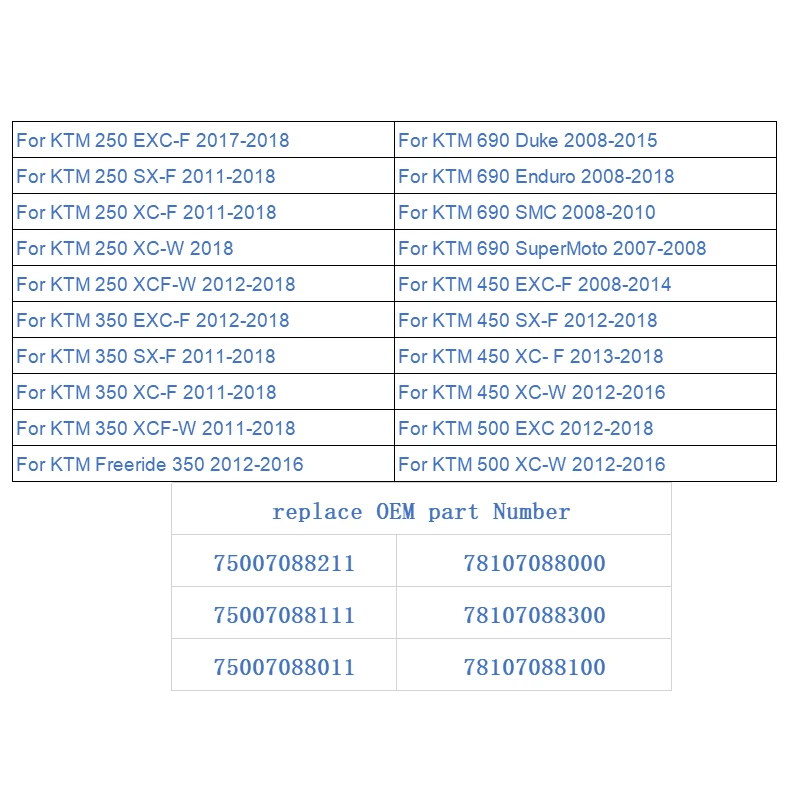 Топливный насос для KTM 690 250 350 450 500 2008-2018 OEM 78107088000 78107088300 78107088100 75007088211 75007088111 7500708801 |