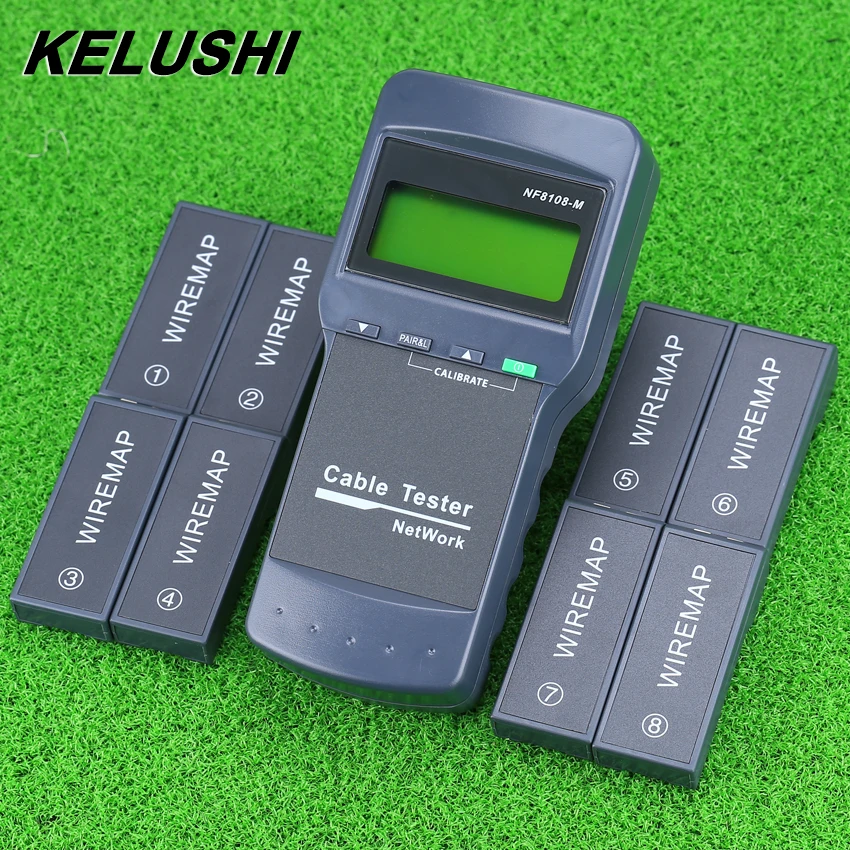 KELUSHI Многофункциональный тестер сетевого кабеля LAN кабельный Cat5 RJ45 Mapper 8 pc дальний