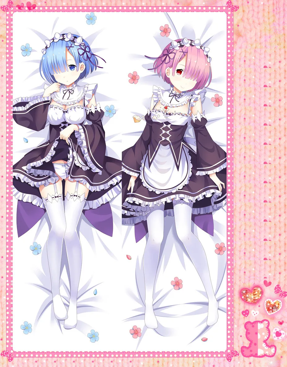 

Аниме мультфильм Re: Zero kara Hajimeru Isekai Seikatsu двусторонний подстилка наволочка No.66051