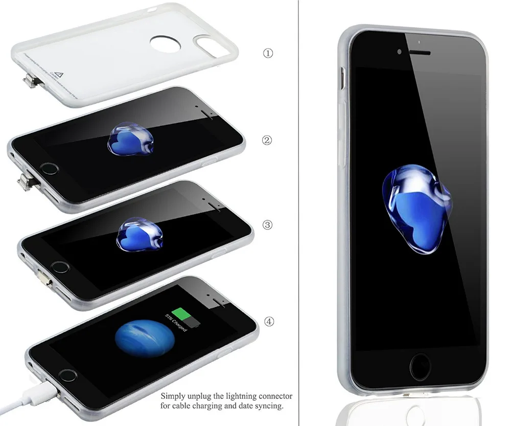 Qi Беспроводное зарядное устройство Pad Set приемник чехол для телефона iPhone 7 Plus