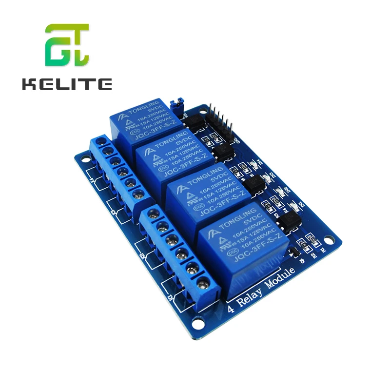 

4 channel relay module 4-channel relay control board with optocoupler. Relay Output 4 way relay module