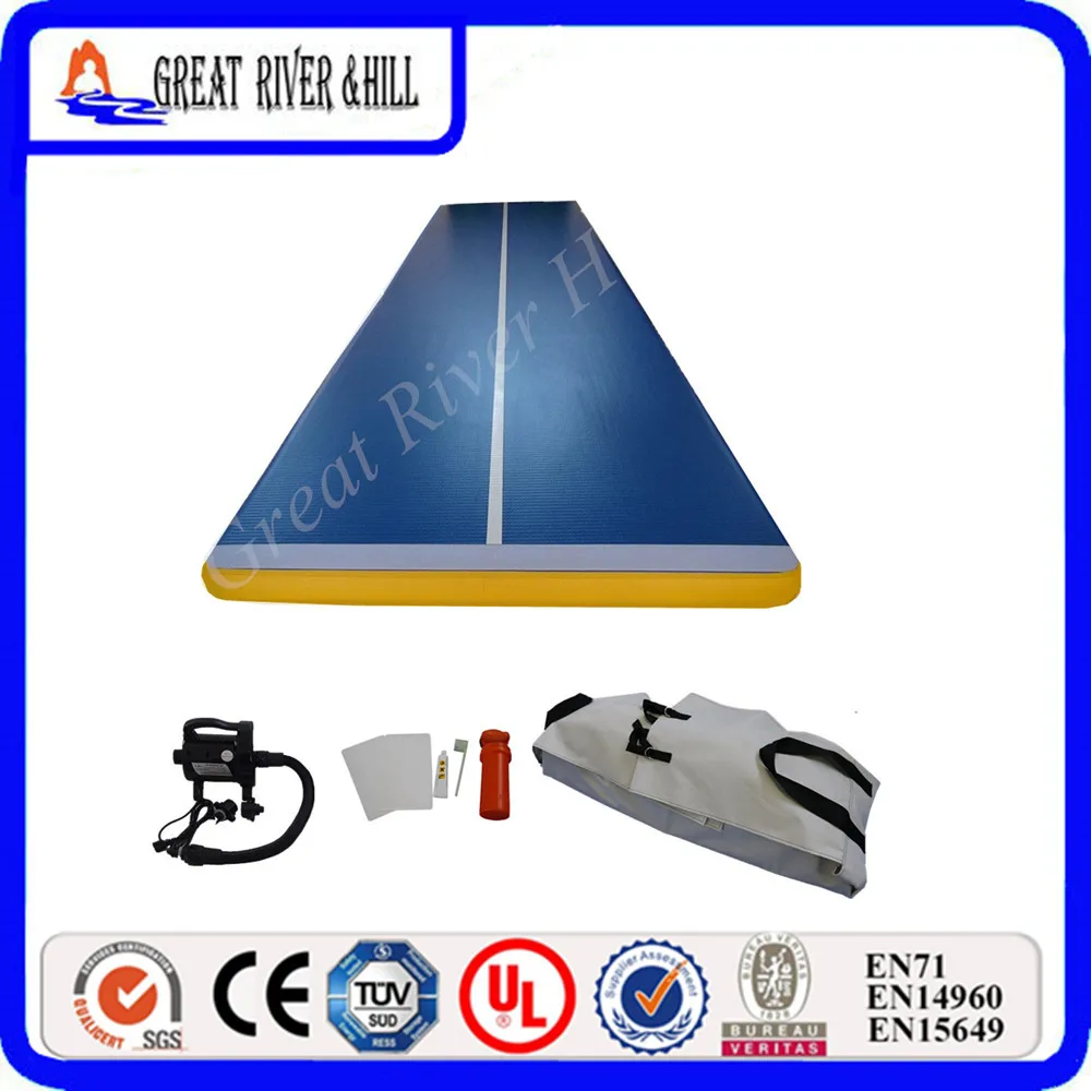 

Hot Sale Inflatable air track for exercise inflatable tumbling mat with pumb and repair kit 6m x 2m