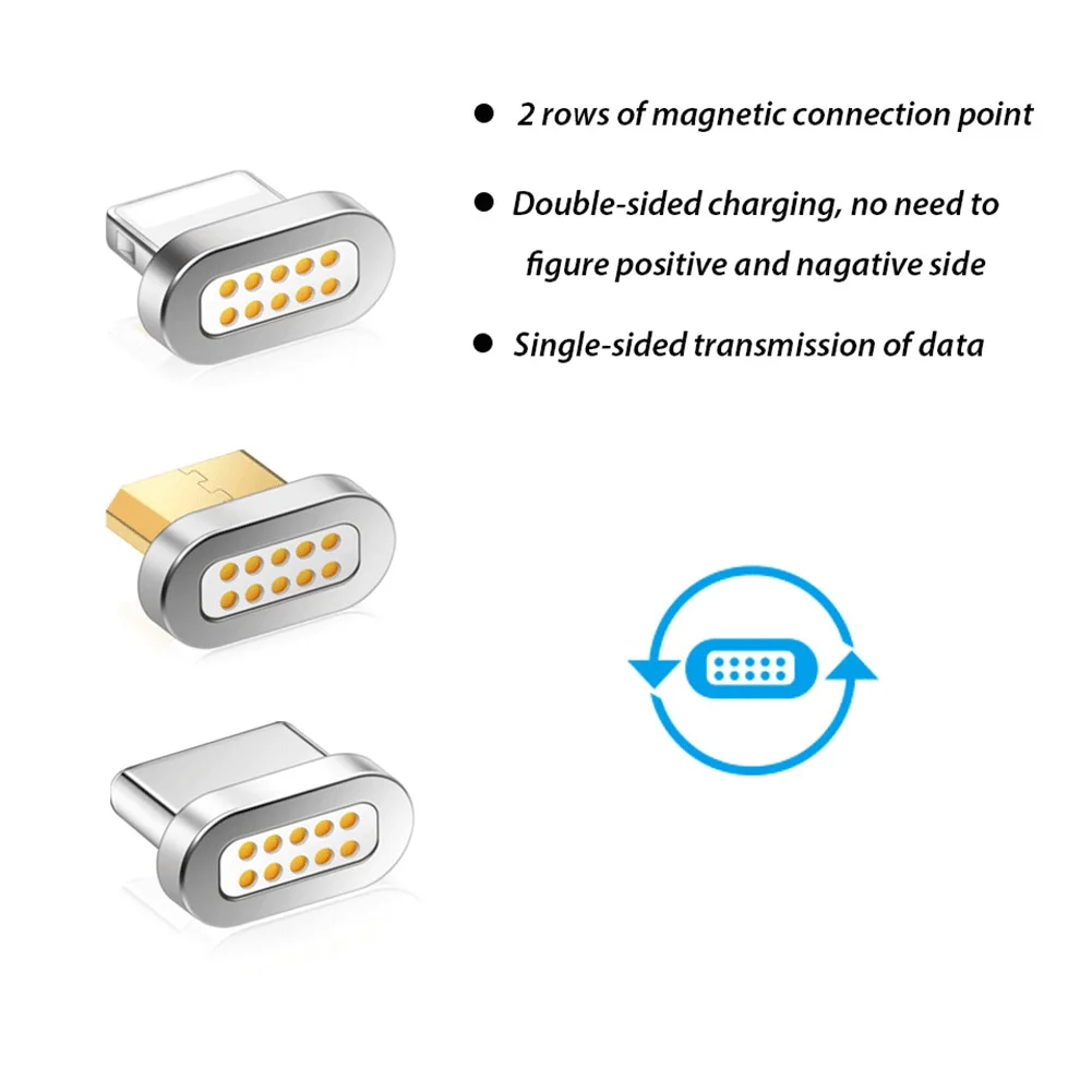 Микро-Тип usb-C 8 контактный разъем передачи Магнитный адаптер зарядного устройства для мобильных телефонов iPhone Планшеты ПК IOS Android Системы