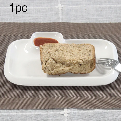 1pc 1 шт.-4 шт. качество 1" дюймов керамическая обеденная тарелка перегородка приправа посуда тарелка кухонные инструменты обеденное блюдо для барбекю - Цвет: 1pc