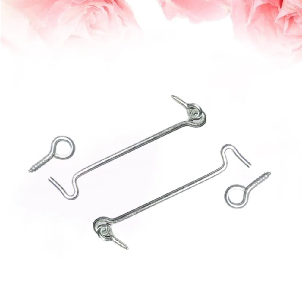 1 пара оконный крючок Крепежная Скоба оцинкованные защелки для кабин замок