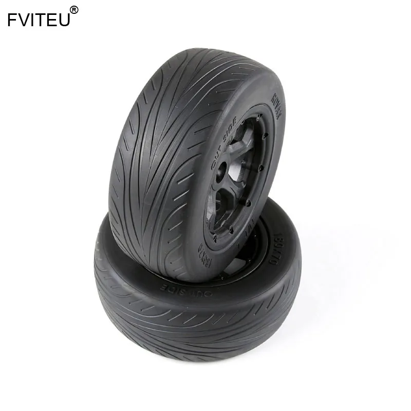 FVITEU набор резиновых шин на дорожном колесе подходит для 1/5 Losi 5ive T Rovan LT Truck BAJA