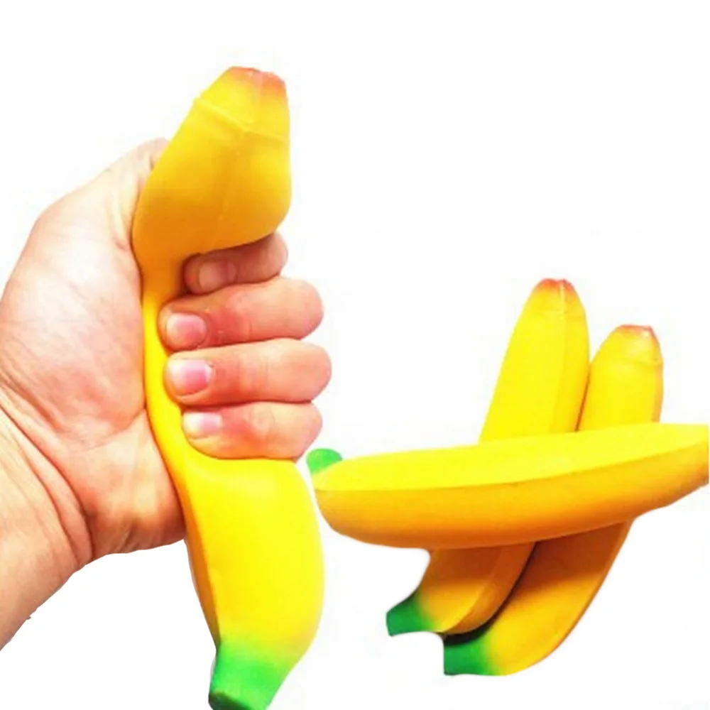 

Stress Pressure Relief Relax Novelty Fun toys Funny Anti Stress Ball Toys Squeeze Banana BallGeek Gadget Vent