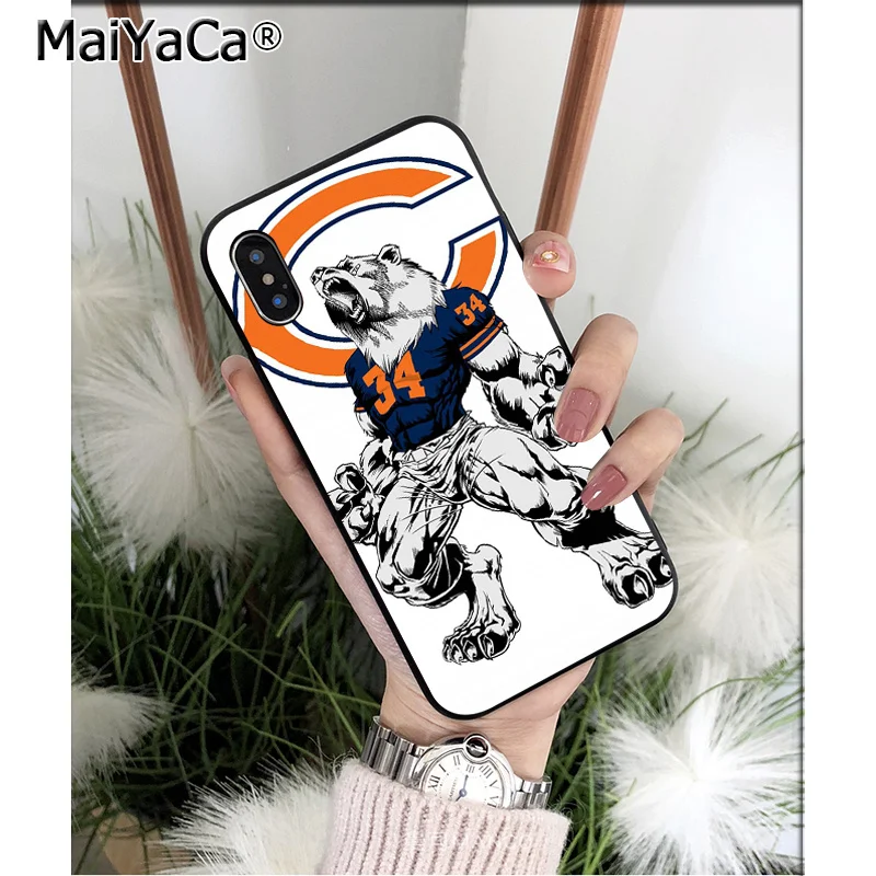 A3 MaiYaCa Chicago Bears мягкий, силиконовый, из ТПУ черный чехол для телефона Apple iPhone 8 7 6 6S Plus X XS MAX 5 5S SE XR чехол - Цвет: A3