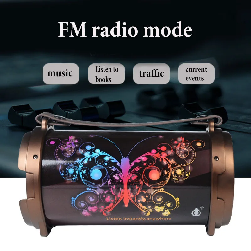 Outdoor Sport Super Bass Wireless Bluetooth Speaker Portable Subwoofer Hifi System Music Surround Carving |