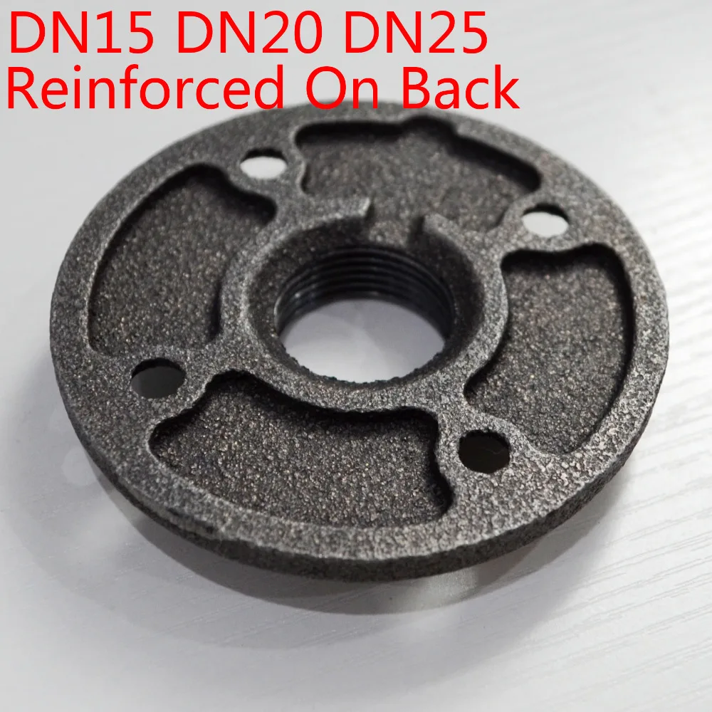 5Pcs/Lot DN15 DN20 DN25 Antique Iron Casting Industrial pipes flange base pipe Bracket wall support for G1/2&quot 3/4&quot 1&quot Tube Pipe |