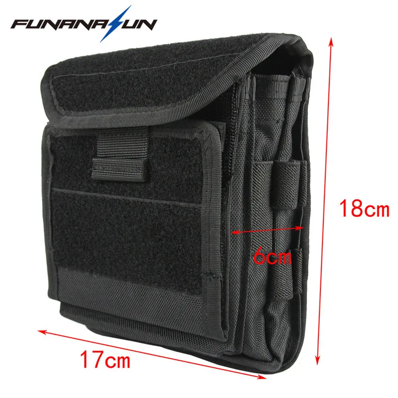 Military Molle Admin Front Vest Ammo Storage Pouch Magazine Utility Belt Waist Bag For Hunting Shooting Paintball CF Game