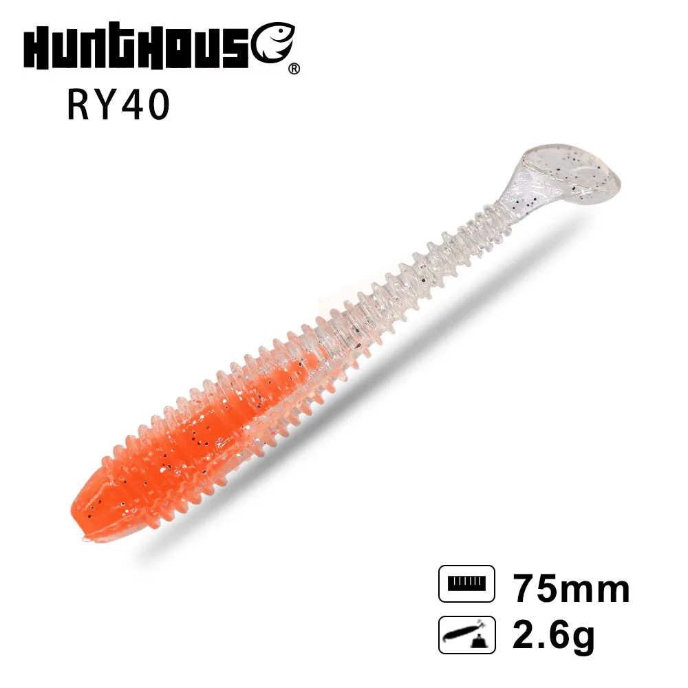 HUNTHOUSE 2020 RY40 6 шт./лот Мягкая приманка яркие натуральные рыболовные приманки