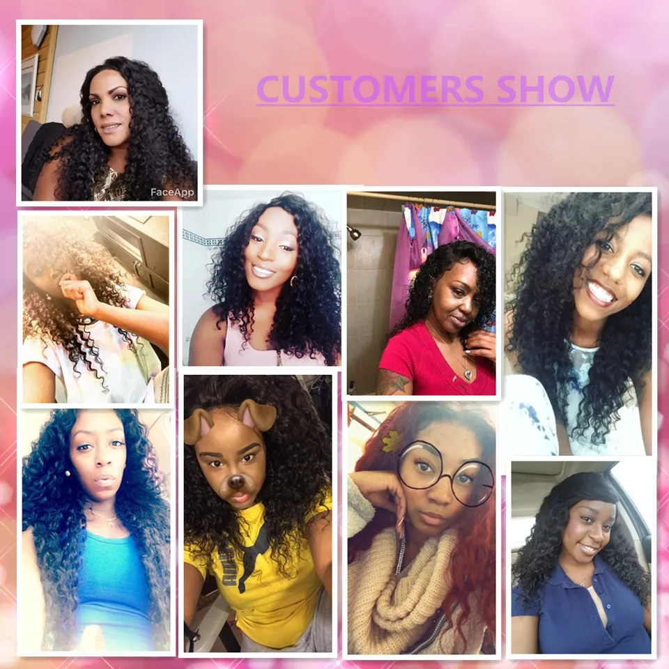 Fabc Hair Brazilian Deep Wave 360 Lace Frontal Closure 100% Remy Human Hair 10-22inch Free Part No Shedding Free Shipping