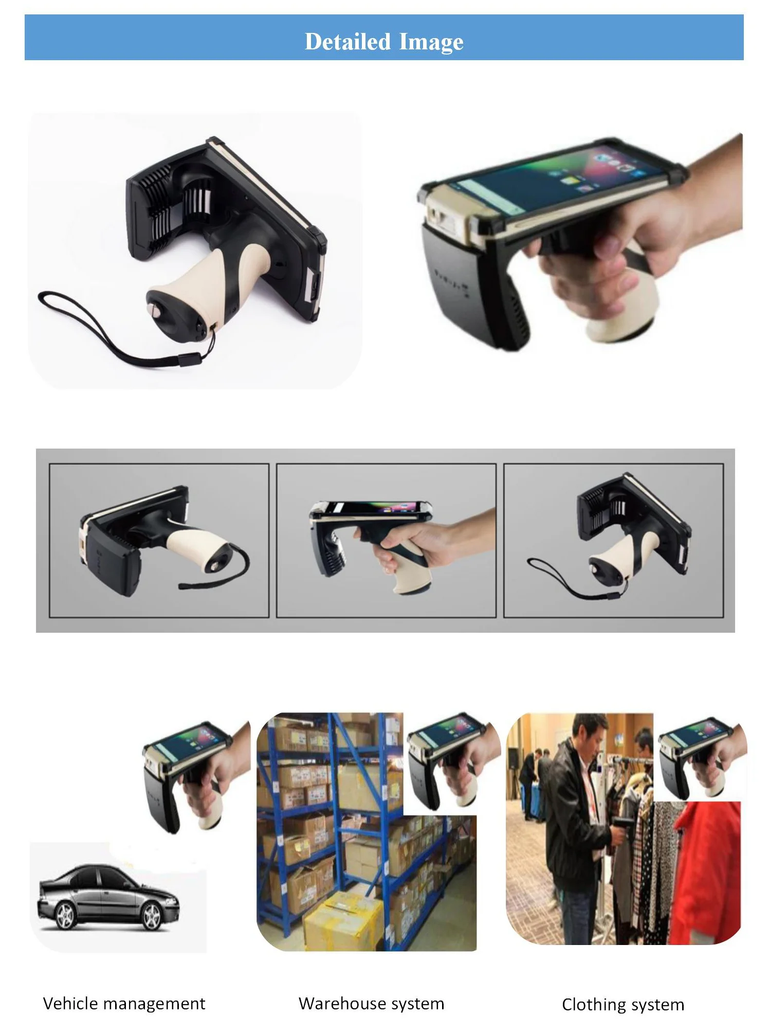 Управление запасами длинный диапазон android uhf rfid идентификационный портативный rfid считыватель 900 МГц bluetooth 7 м uhf Ручной Считыватель rfid