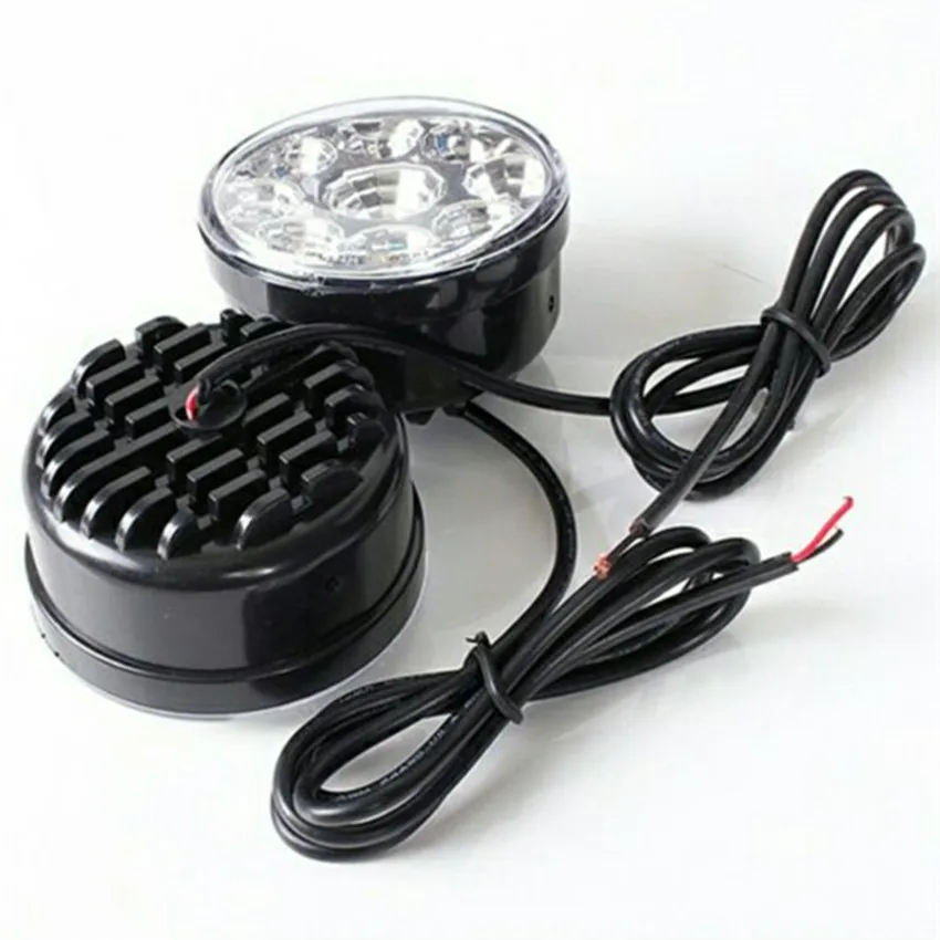 DC 12V 2 X суперяркие 9 светодиодный головы спереди круглый туман светильник дневные