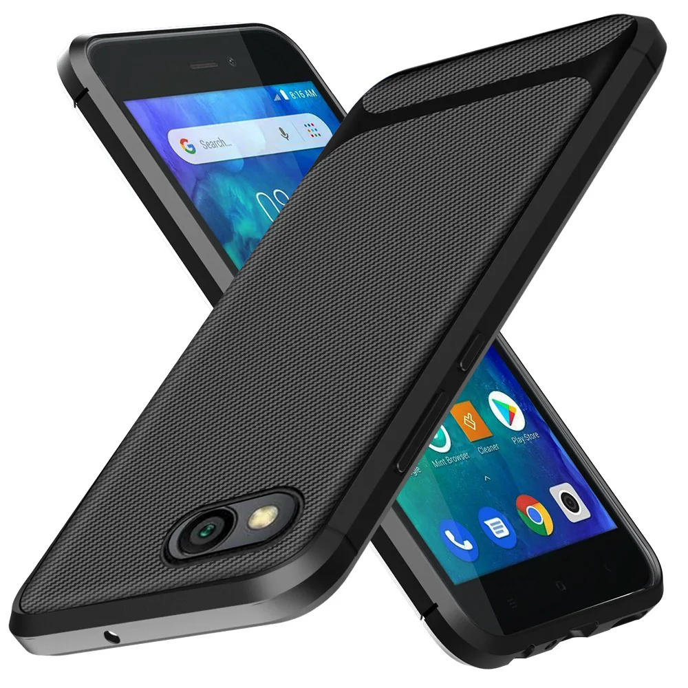 MAKAVO для Xiaomi Redmi Go чехол из углеродного волокна Мягкий силиконовый гибкий чехлы