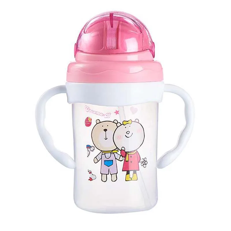 Детская кружка для кормления Baby Cup дети учатся для кормления питья воды соломенная ручка бутылки Mamadeira Сиппи учебный Поильник 280 мл
