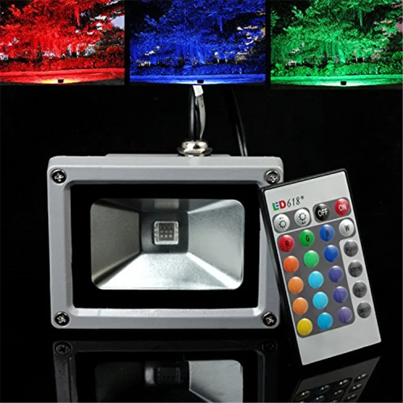 10 Вт RGB Светодиодный прожектор светодиодный наружный IP65 уличный свет отражатель