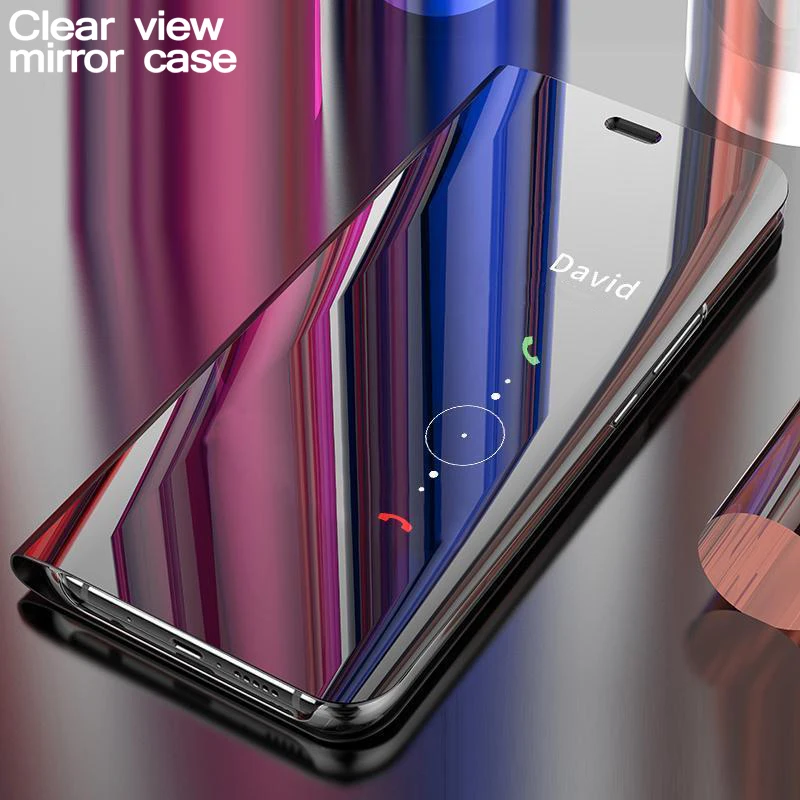 Умный зеркальный чехол для телефона Samsung Galaxy S8 S9 S7 S6 Edge Plus Note 5 8 A8 A7 A5 A3 2017 2018