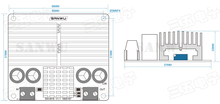 DC-DC Повышающий Модуль источника питания автомобильный усилитель высокой