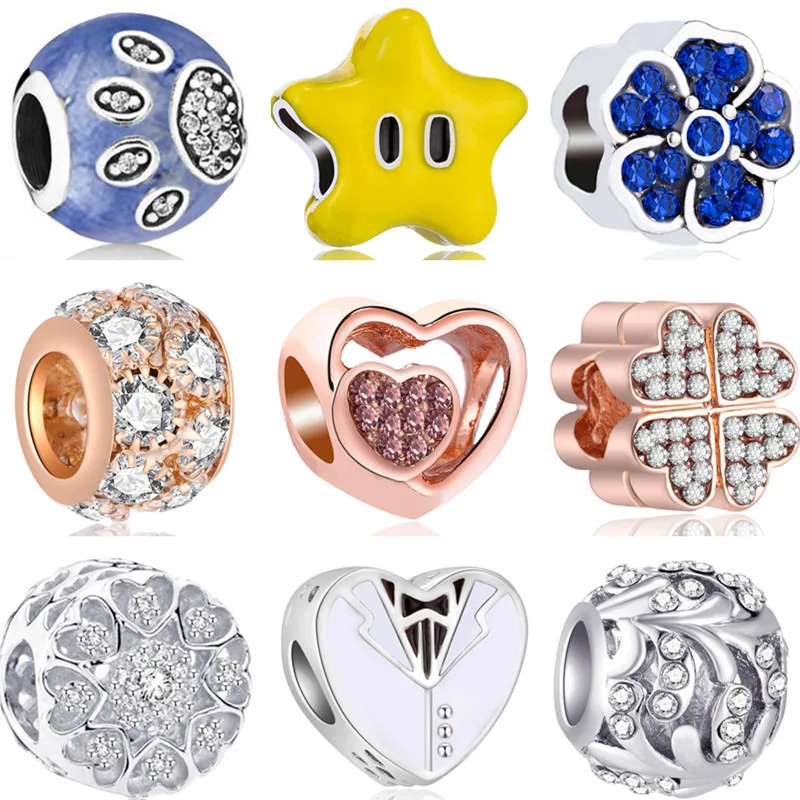 

Hot Selling Crystal Cherry Camera Tortoise Stars Robot Dragonfly Pendants Beads Fit Brand Bracelets for Women Charms DIY Gifts