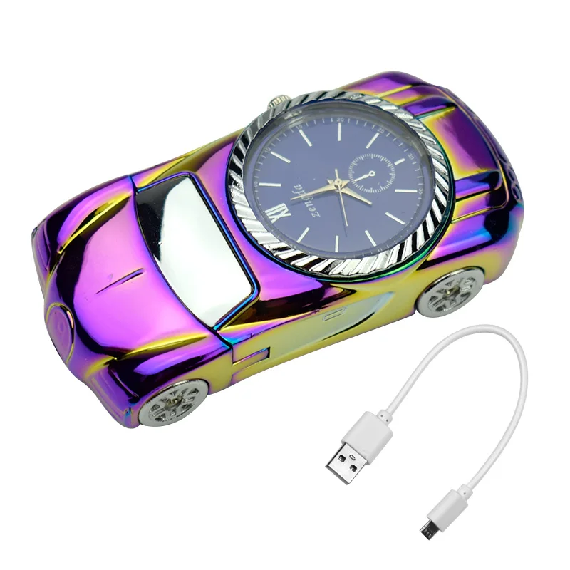 Новые карманные часы Электронная Зажигалка Ветрозащитная USB для сигарет гаджет