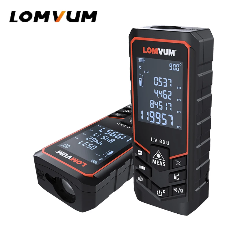 LOMVUM лазерный дальномер 50 м 80 100 120 Мини Bluetooth ленточный USB Diastimeter измерение |