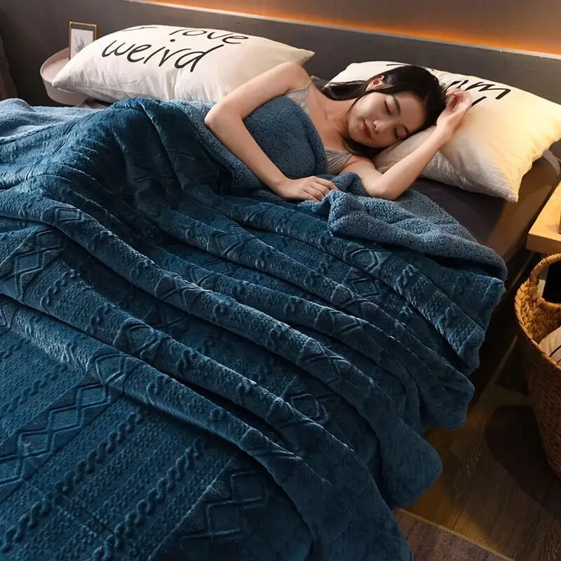 Бархатные стеганые одеяла с резьбой постельное белье мягкие Меховые