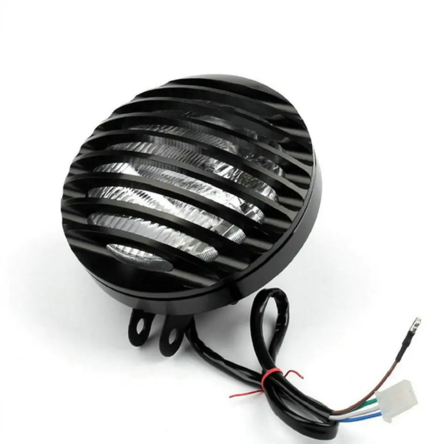 Кафе Racer светильник хром/черный мотоциклетный головной свет лампа Высокий/низкий