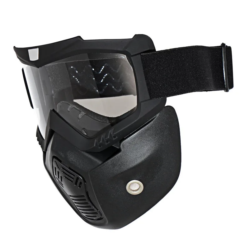 Очки для мотоциклистов lunette маска от пыли лица со съемным носом и солнцезащитные