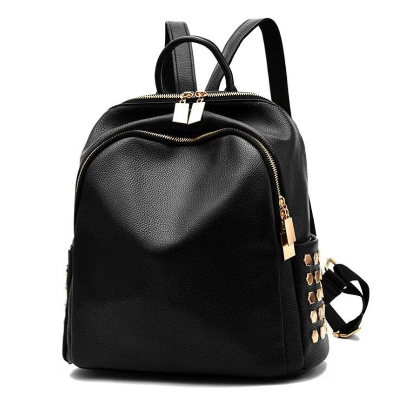Женский рюкзак с заклепками FGJLLOGJGSO повседневная школьная сумка из искусственной - Фото №1