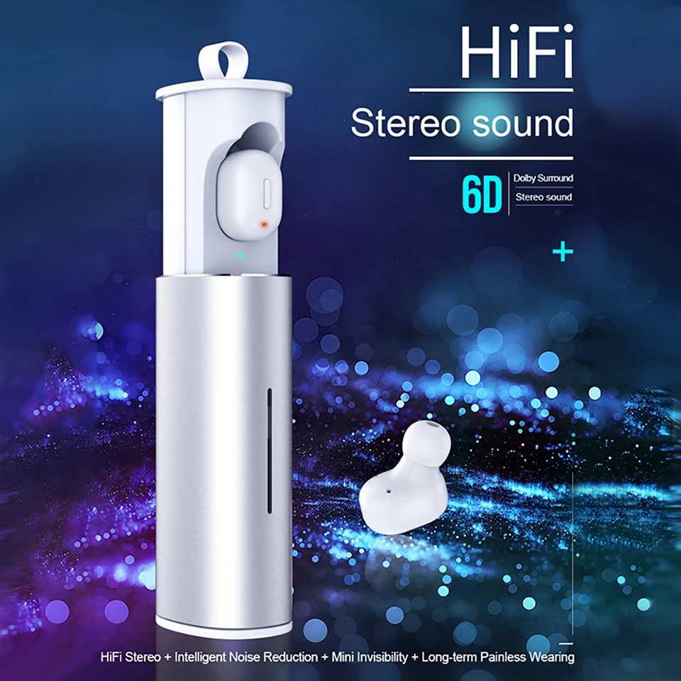 Популярные мини-наушники T1 TWS V5.0 Bluetooth 3D настоящие Беспроводные стереонаушники с