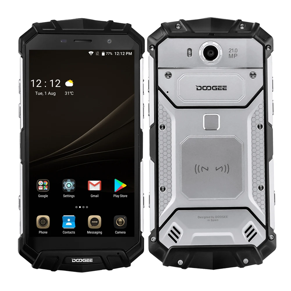 DOOGEE S60 водонепроницаемый IP68 смартфон 5 2 &quotHelio P25 Octa Core 6 ГБ 64 Android 7 0 5580 МП мАч 12V2A