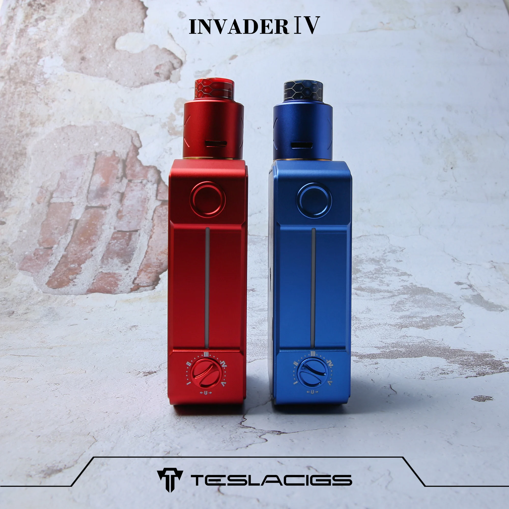 Tesla захватчик 4 VV комплект с захватчиком IV RDA двойной катушки RDA 5 уровней переменное напряжение Смола широкий диаметр капельного наконечника Vs захватчик 3