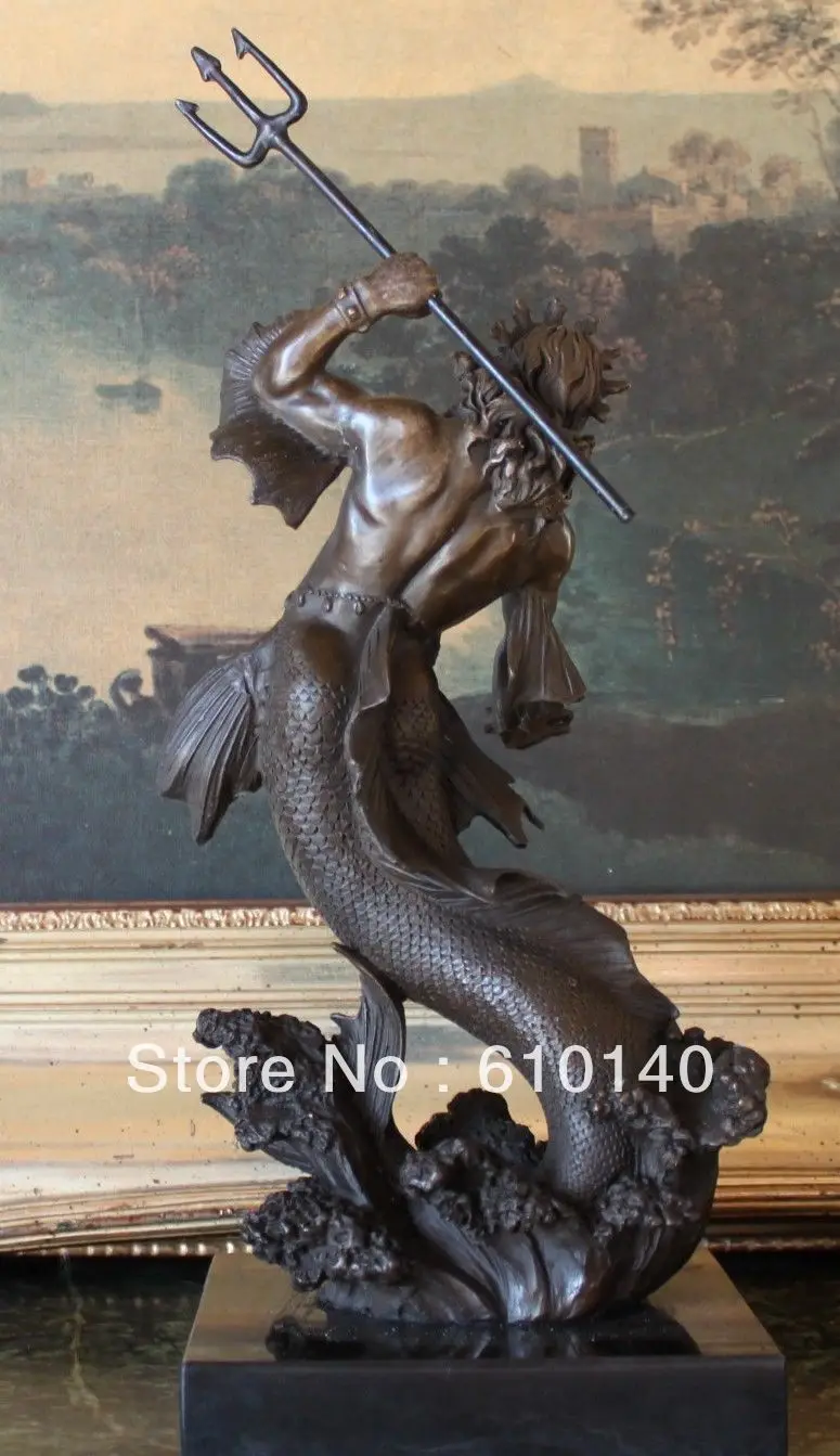 Статуя Из бронзового мрамора греческий бог морской дайвер|statue antique|marble statuemarble lion